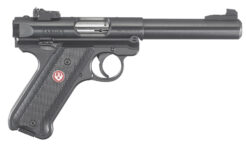 Ruger 40101 Mark IV Target 22 LR 10+1 5.50" Blued Bull Barrel Blued. Blued Aluminum Frame, Drilled & Tapped Receiver, Black Checkered Polymer Grip, Right Hand